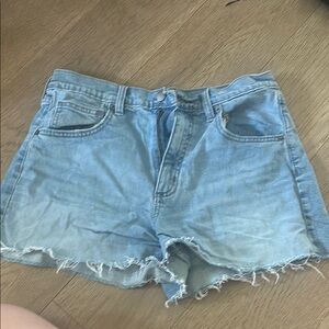Universal Thread Blue Jean Shorts with Frayed Hem